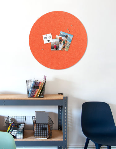 Circle Pinboard, Large in Tangerine
