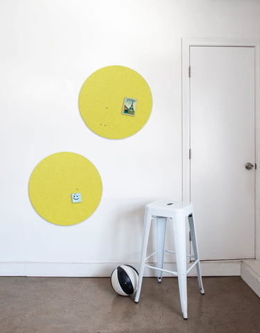 Circle Pinboard, Small in Yellow