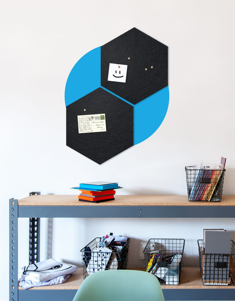 Hexagon Pinboard, Small in Black