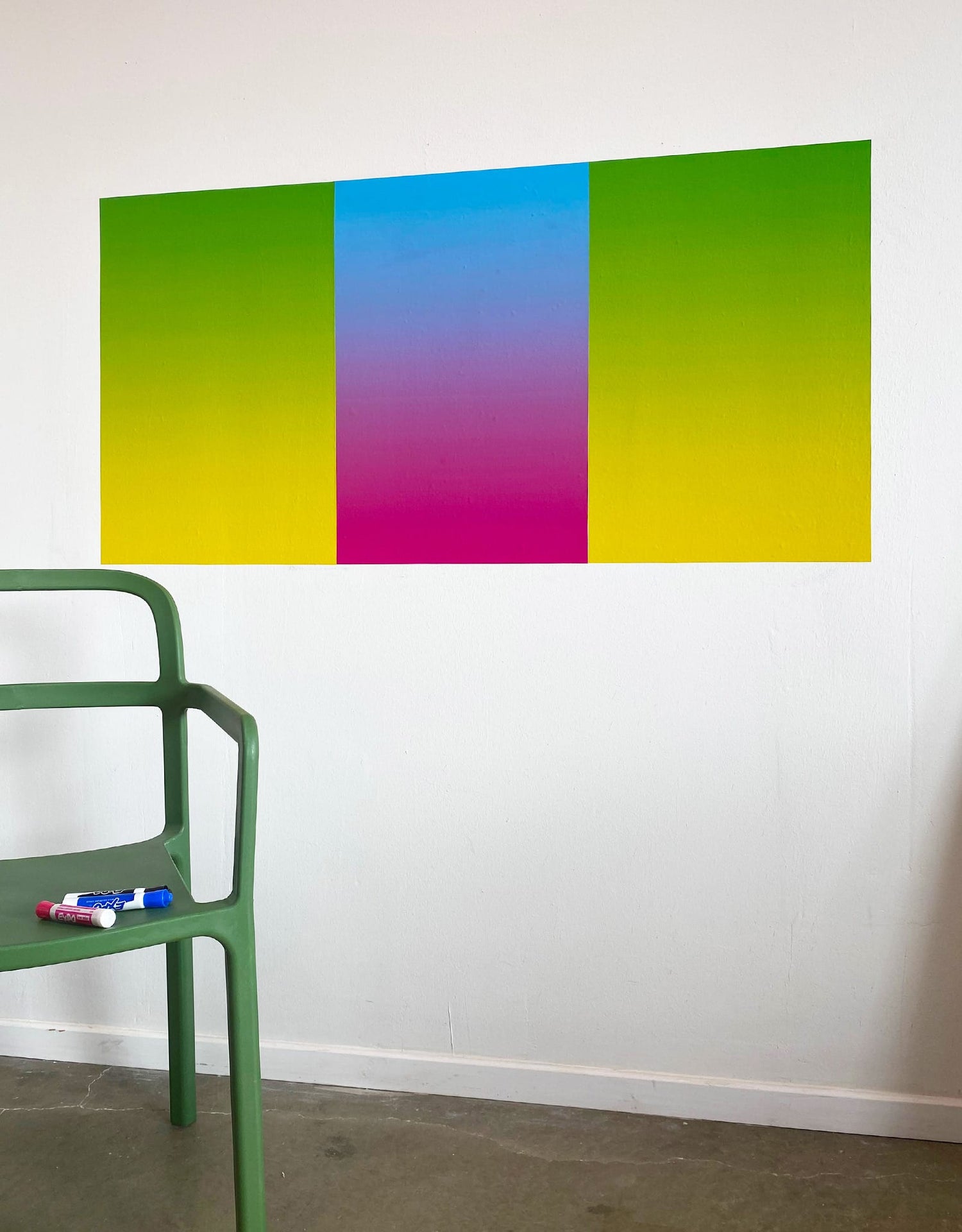 Pink Gradient Rectangle Dry Erase Wall Decal by BLIK