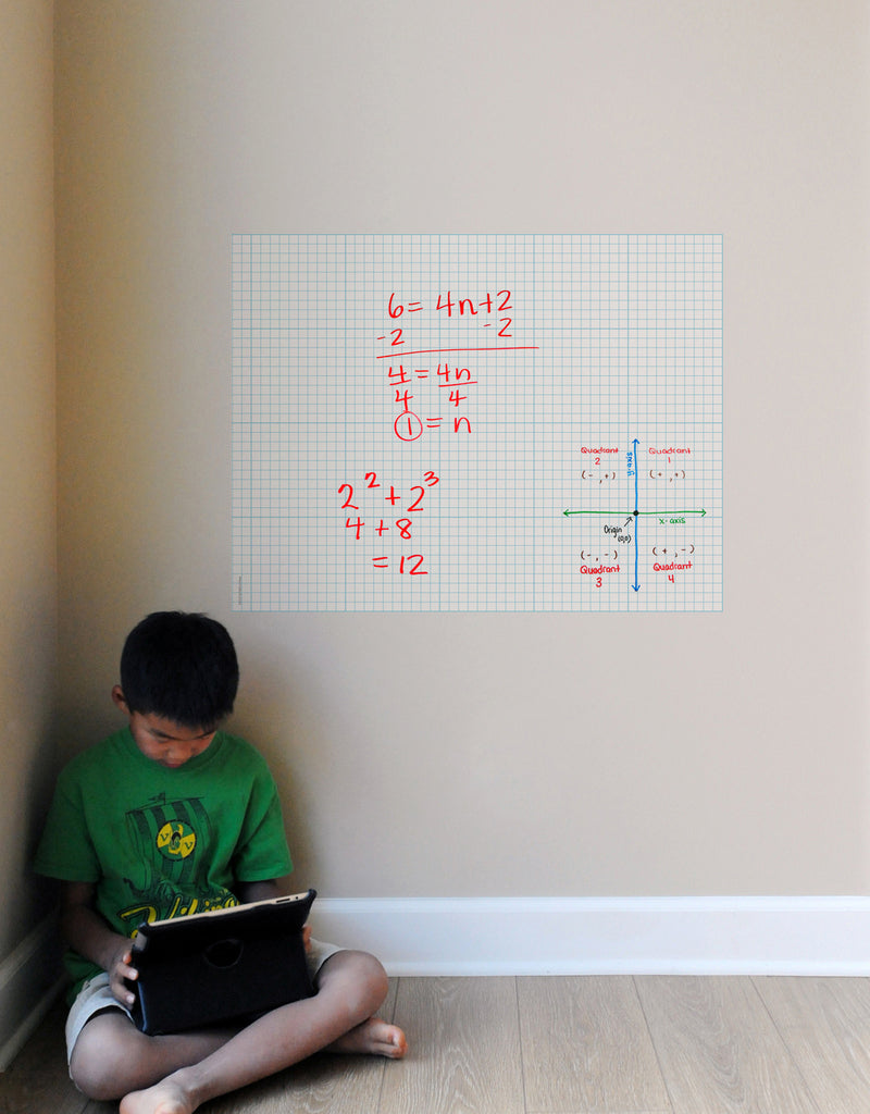 Dry Erase Graph Board, Whiteboard Decal