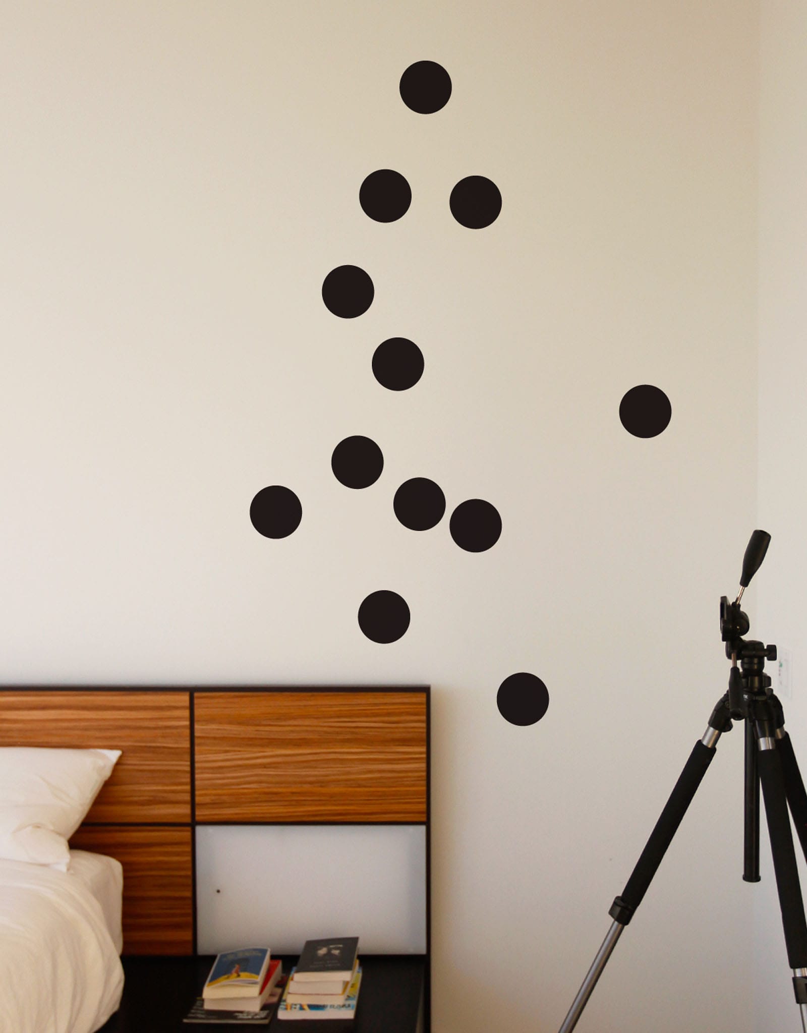 Black Polka Dot Wall Decal, Polka Dot Sticker