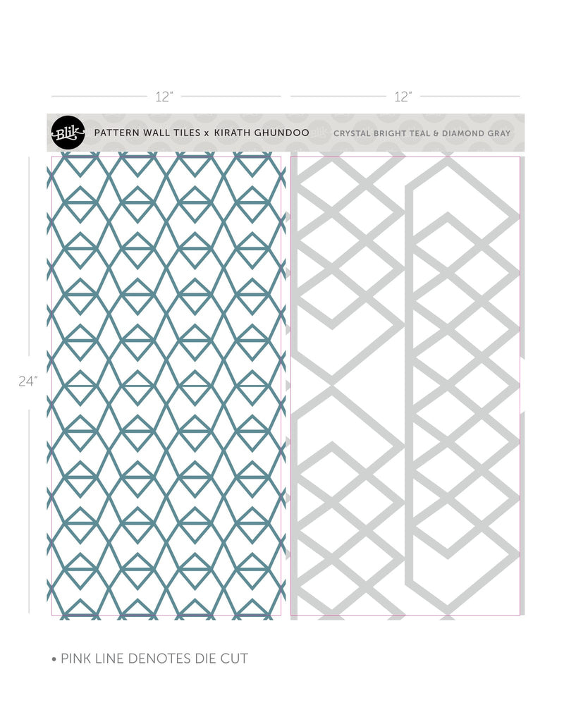 Crystal Diamond Pattern Wall Tiles