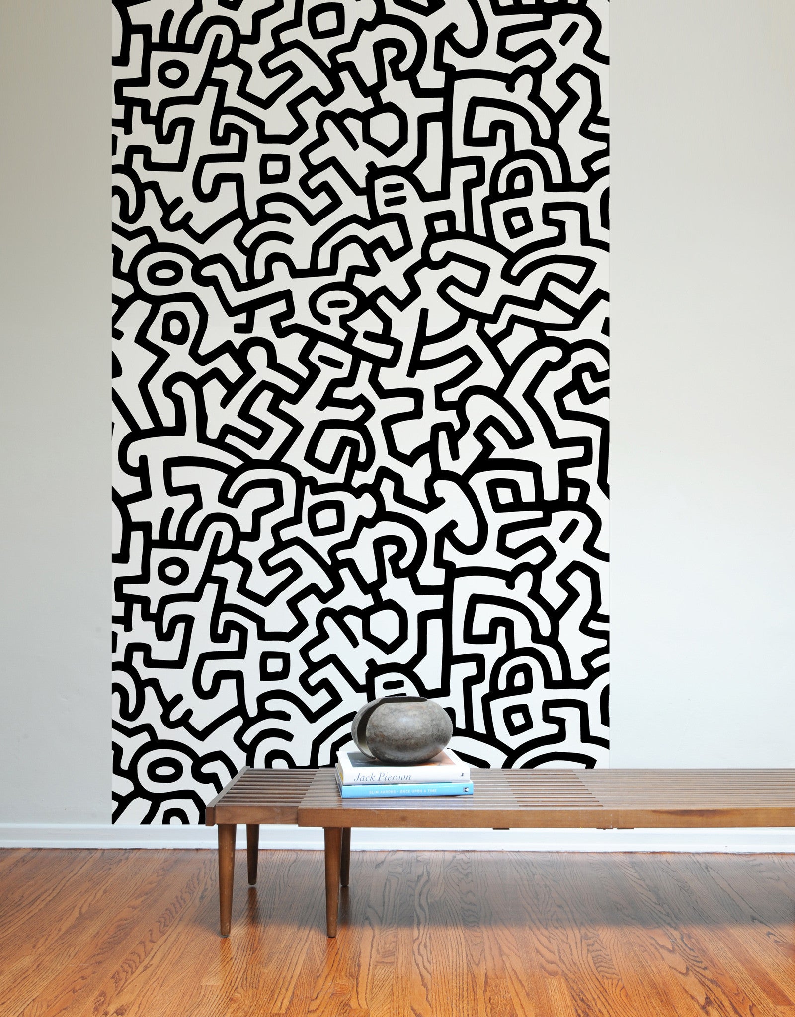 Kieth Harning Pattern Keith Haring Removable Pop Shop Wallpaper | Wall Art by Blik
