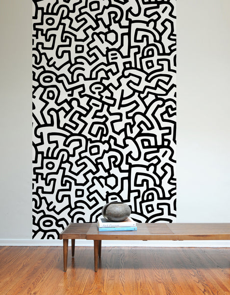 Keith Haring Removable Pop Shop Wallpaper | Wall Art by Blik