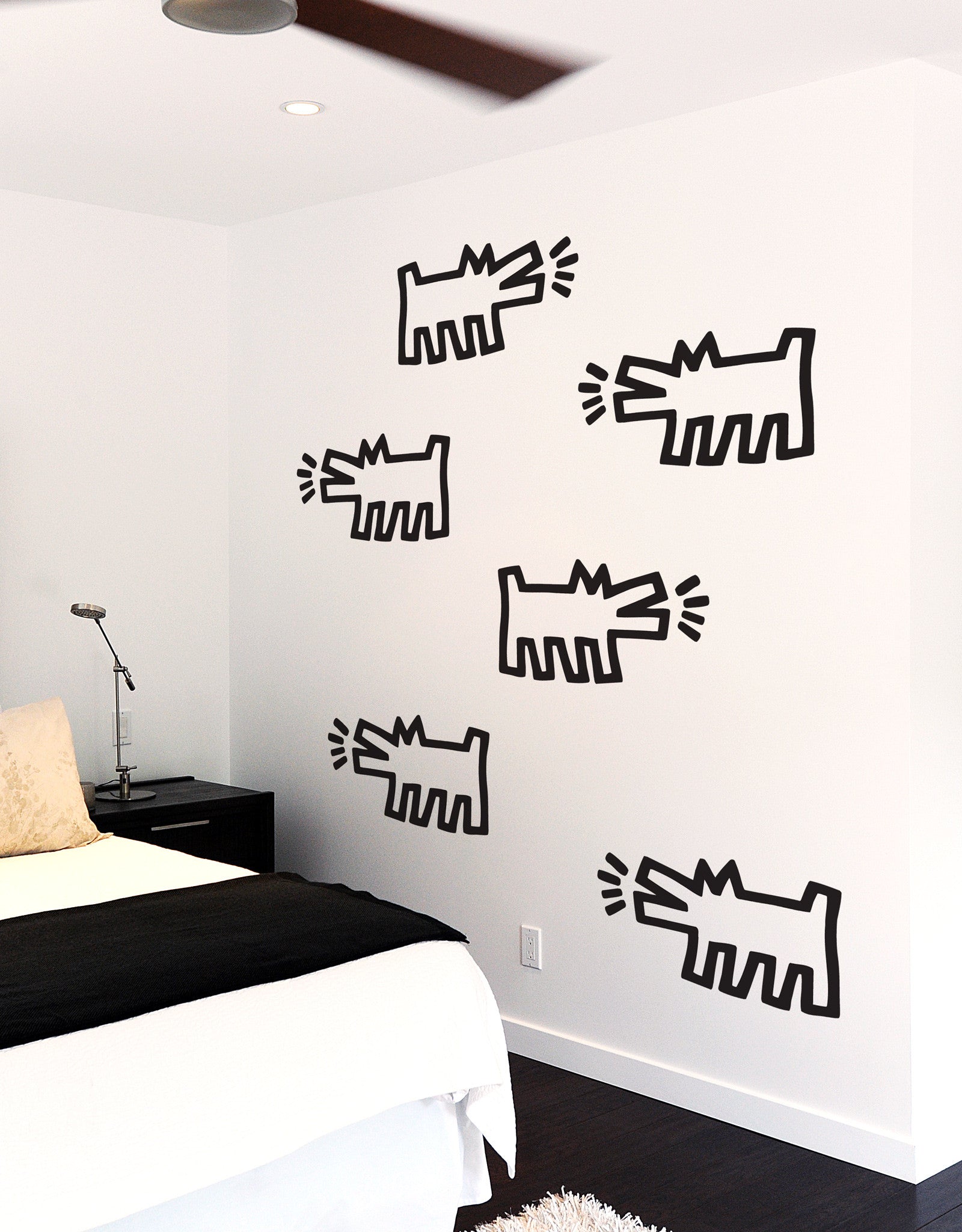 Keith Haring Wall Stickers, Barking Dogs Wall Decals