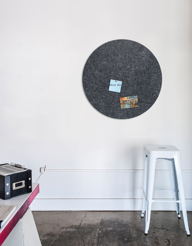 Circle Pinboard, Large in Charcoal