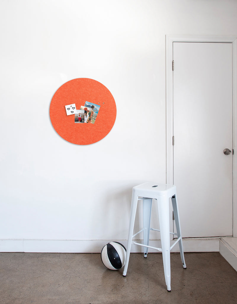 Circle Pinboard, Large in Tangerine