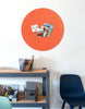 Circle Pinboard, Large in Tangerine