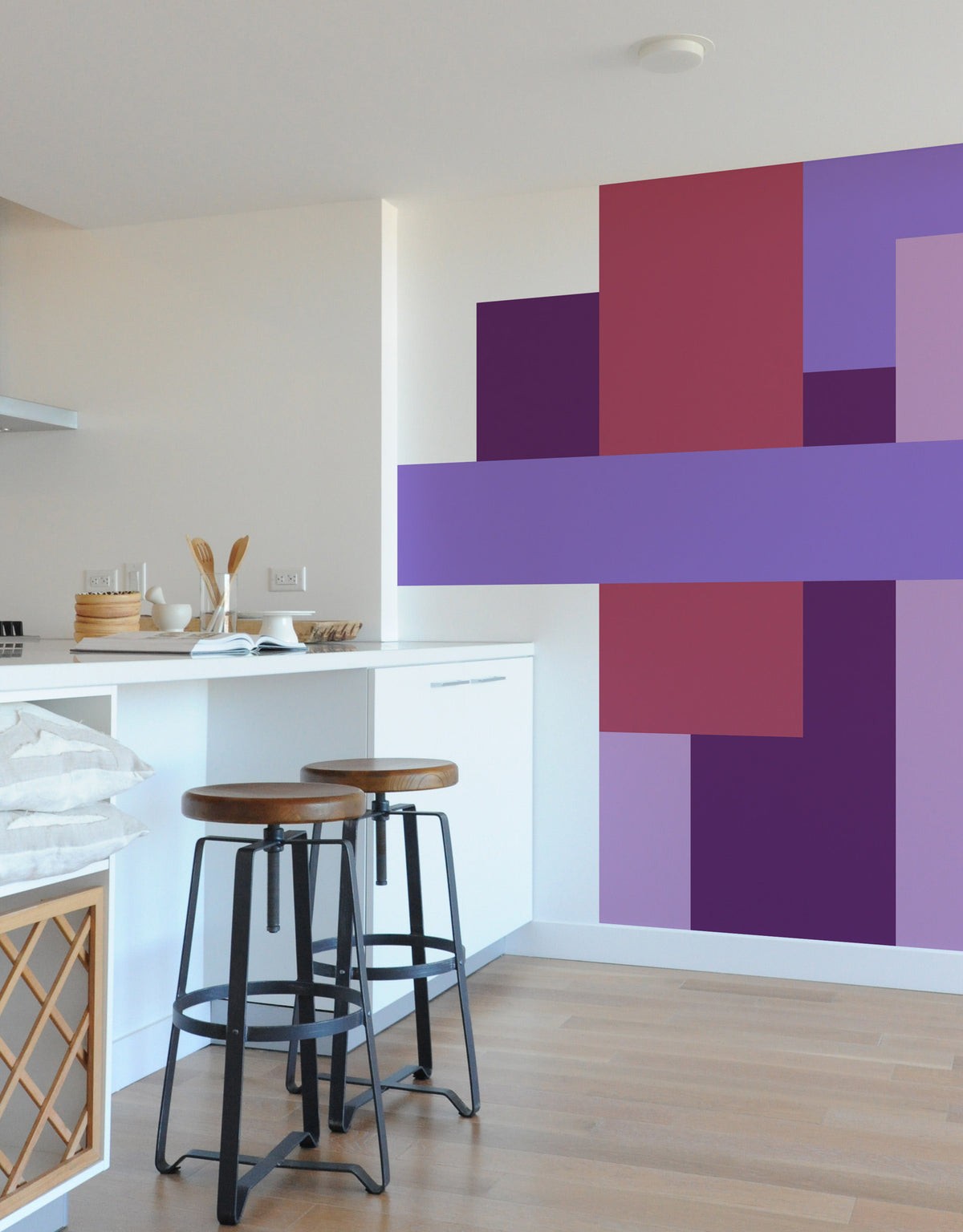 Color Block Parallel | Self Adhesive Wall Decals | Blik