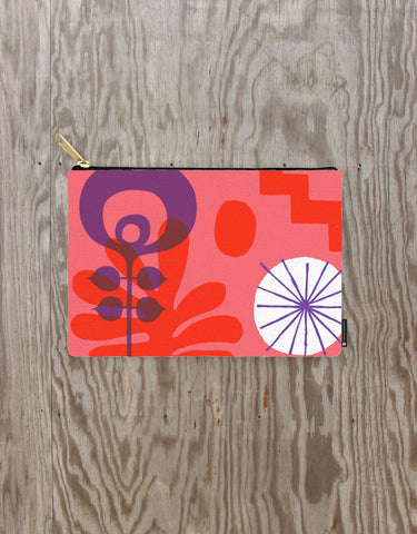 NCC Red Flower Pouch