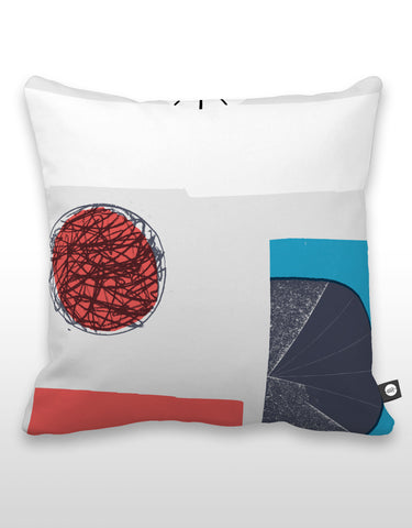 NCC Red Scribble Pillow