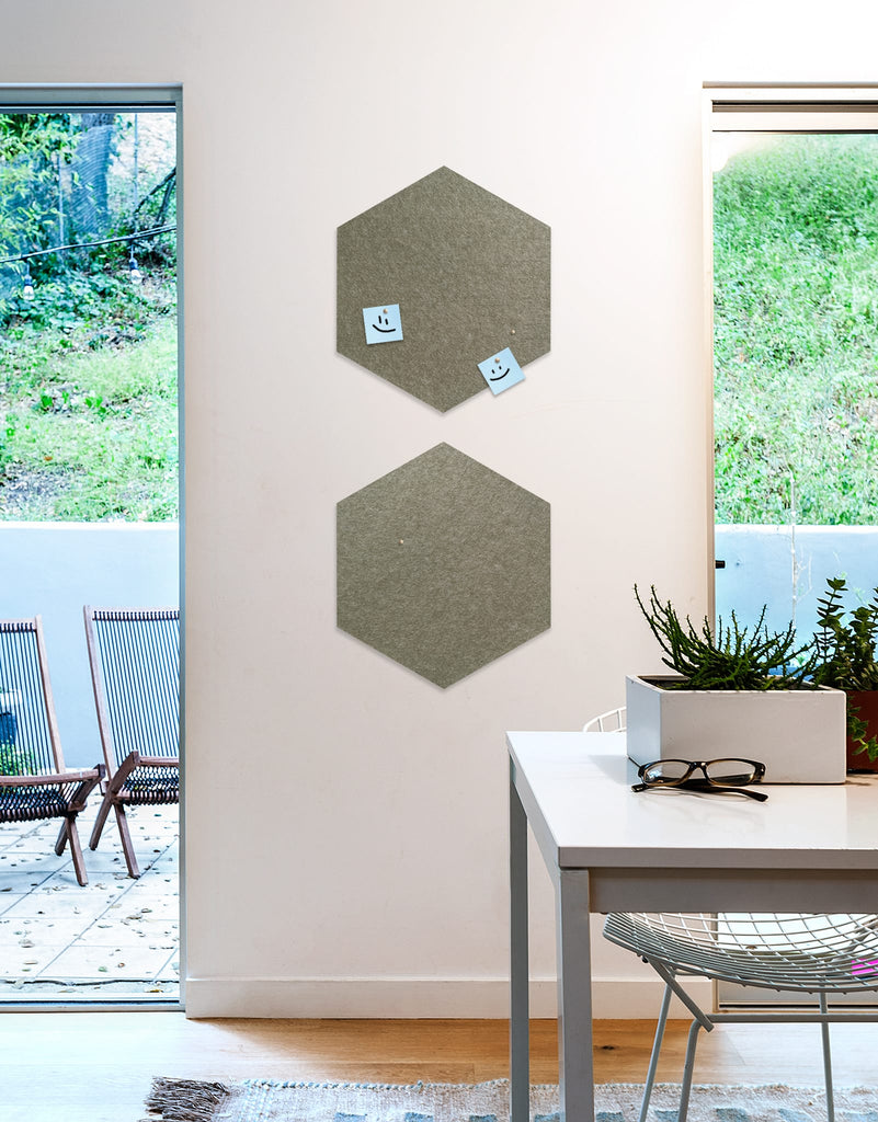 Hexagon Pinboard, Small in Stone