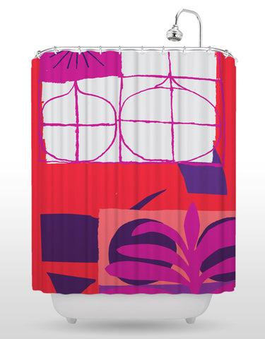 NCC Purple Leaf Shower Curtain