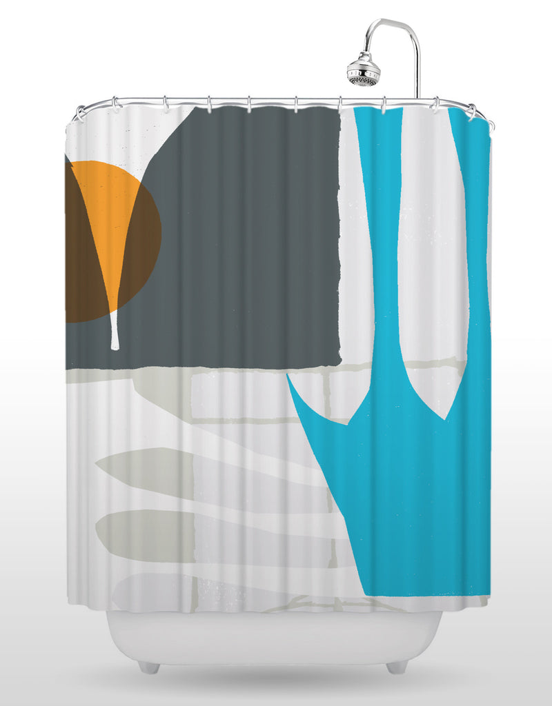 NCC Orange Dot Shower Curtain