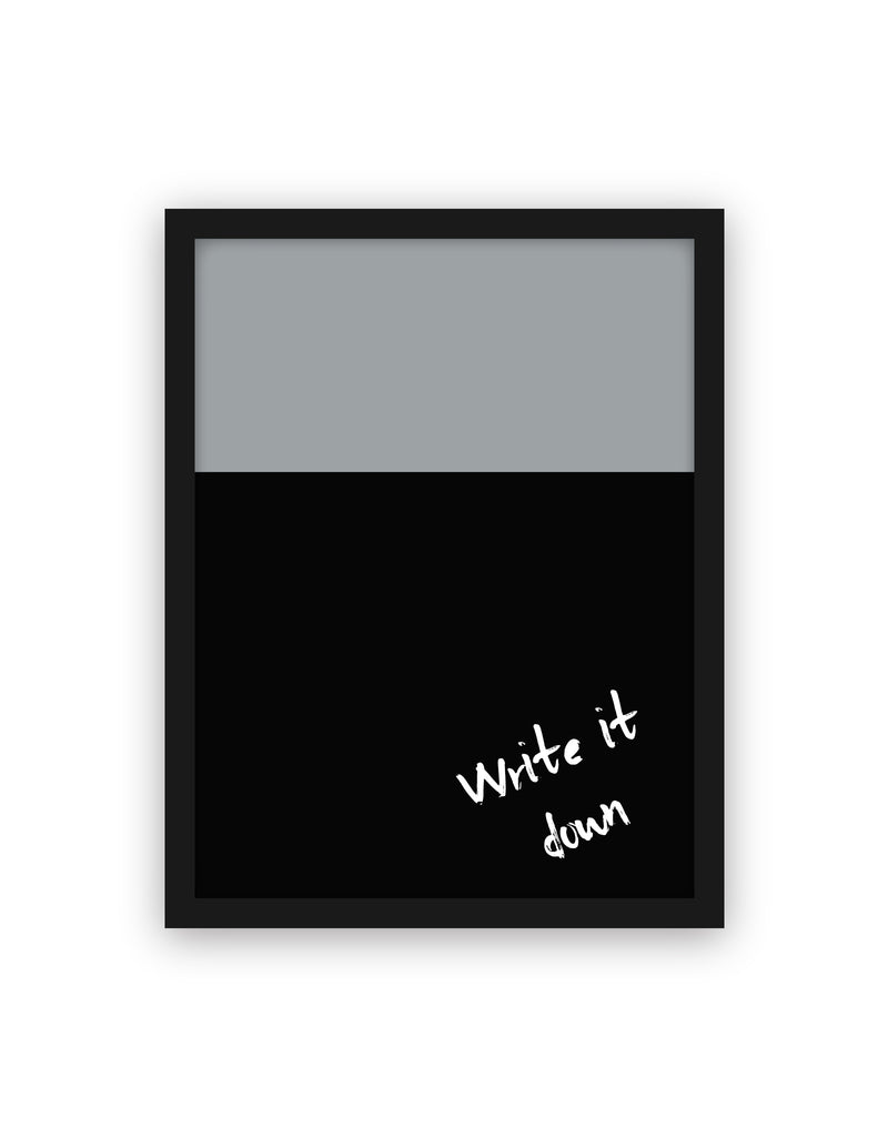 Color Block Dry Erase, Black Frame