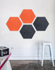 Hexagon Pinboard, Small in Tangerine
