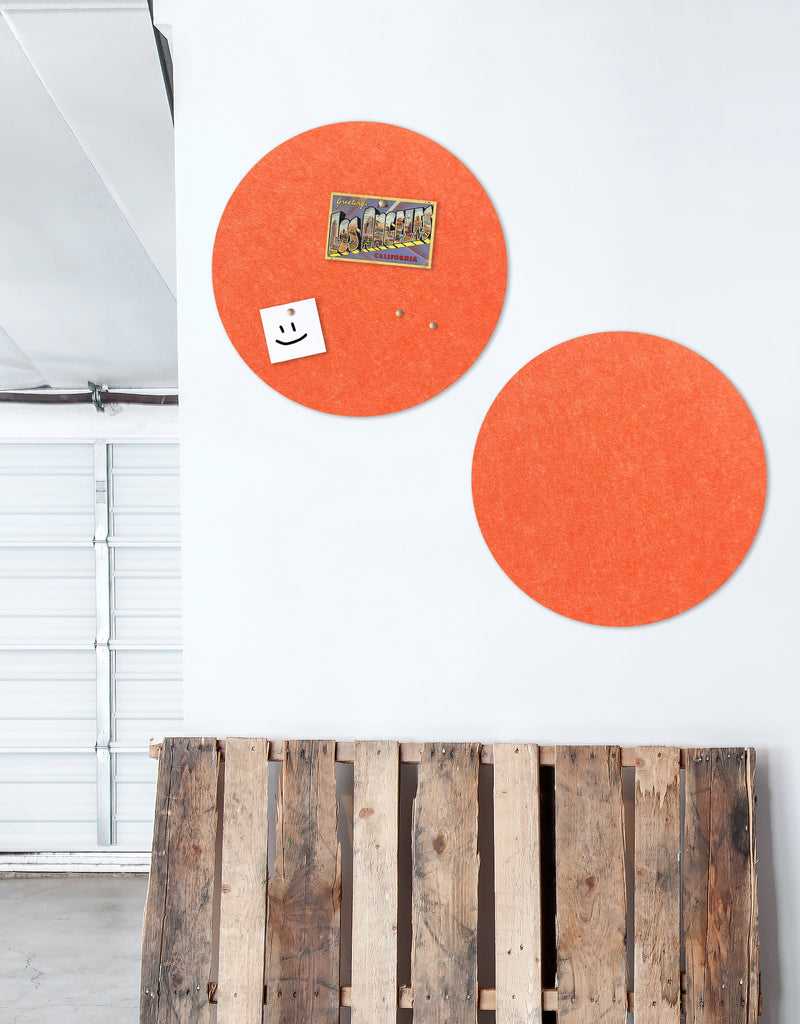 Circle Pinboard, Small in Tangerine