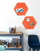 Hexagon Pinboard, Small in Tangerine