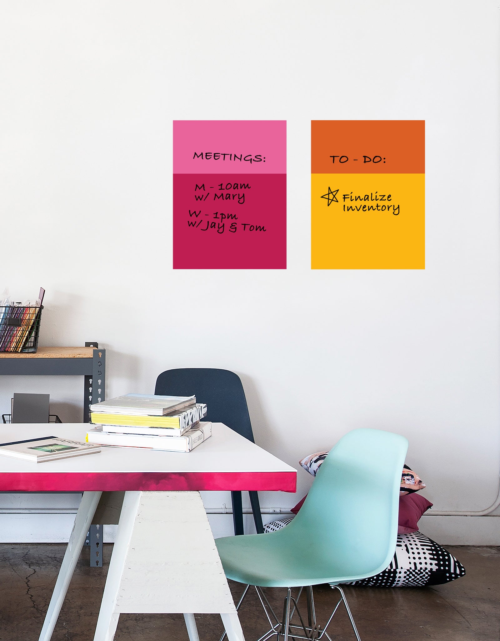 Dry Erase Days of The Week Dot Wall Decals