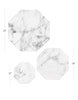 White Marble Dry Erase - Octagon